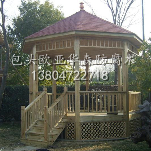 防腐木涼亭